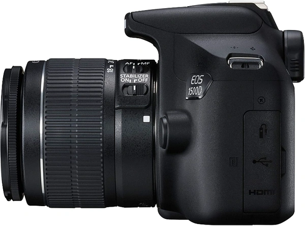 Canon EOS 1500D 24.1 Digital SLR Camera (Black) with EF S18-55 is II Lens